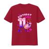 11th Birthday Girl 11 Years Painting Art Number T Shirt Vintage Versatile Soft Top For Everyday Wear Graphic Stretched