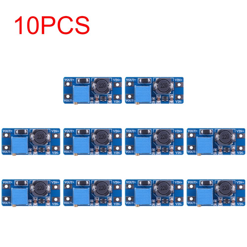 10-2PCS MT3608 Booster Power Supply Module DC-DC Step Up Converter Power Apply Module Adjustable 2A Max 2V-24V To 5V 9V 12V 28V