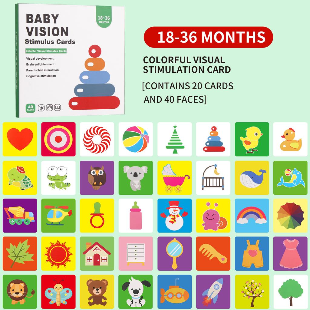 Newborn Infant Black White Visual Stimulation Flash Cards Early Educational Learning Toy