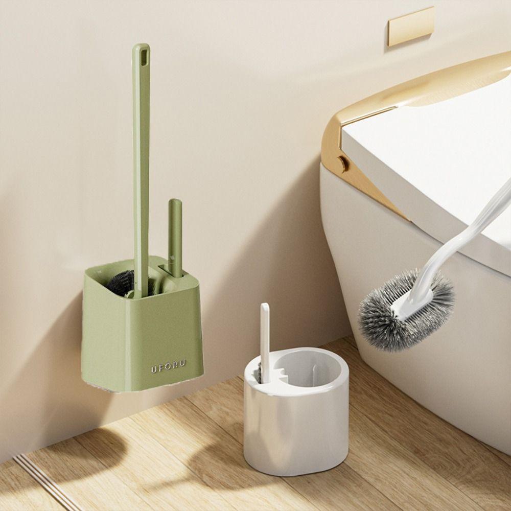 Brush Head Upward Toilet Cleaning Brush Non-Slip Toilet Cleaner Scrubber  Household