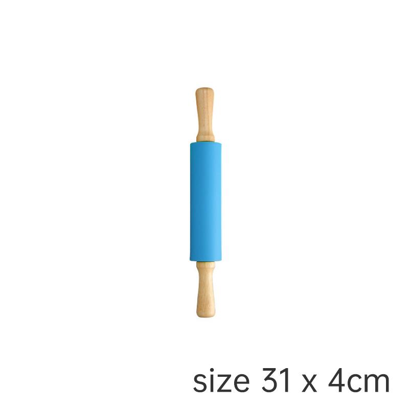 Nieprzywierający silikonowy wałek do ciasta drewniany uchwyt ciasto ciasto wałek do mąki kuchnia gotowanie narzędzie do pieczenia na makaron ciasto na ciasteczka