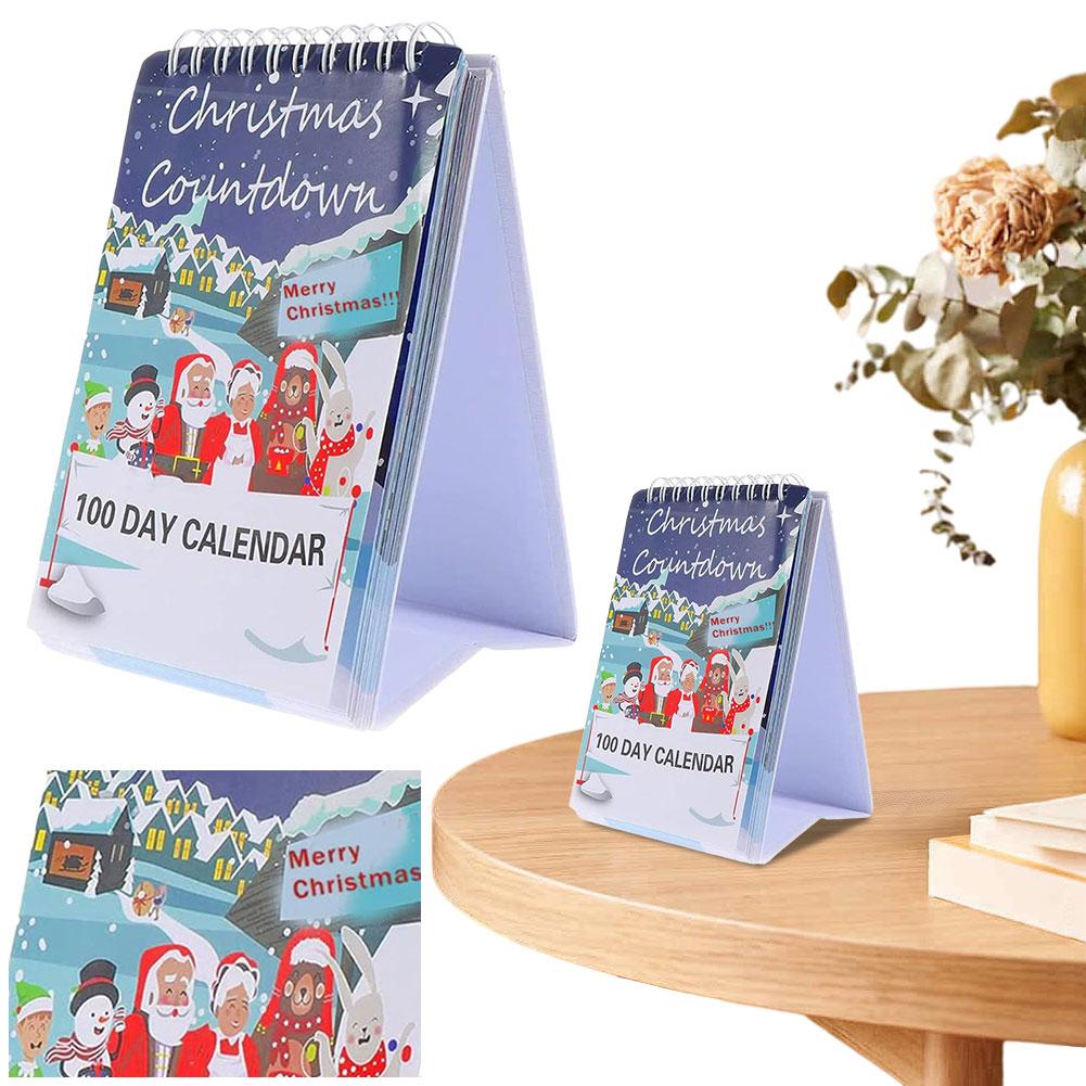 100 Day Christmas Countdown Calendar 2025 Tear Off Christmas Countdown Calendar for Christmas Desktop Calendars