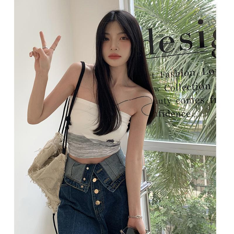 

Американский топ без бретелек в гонконгском стиле - сексуальная летняя одежда с открытыми плечами для женщин One Size