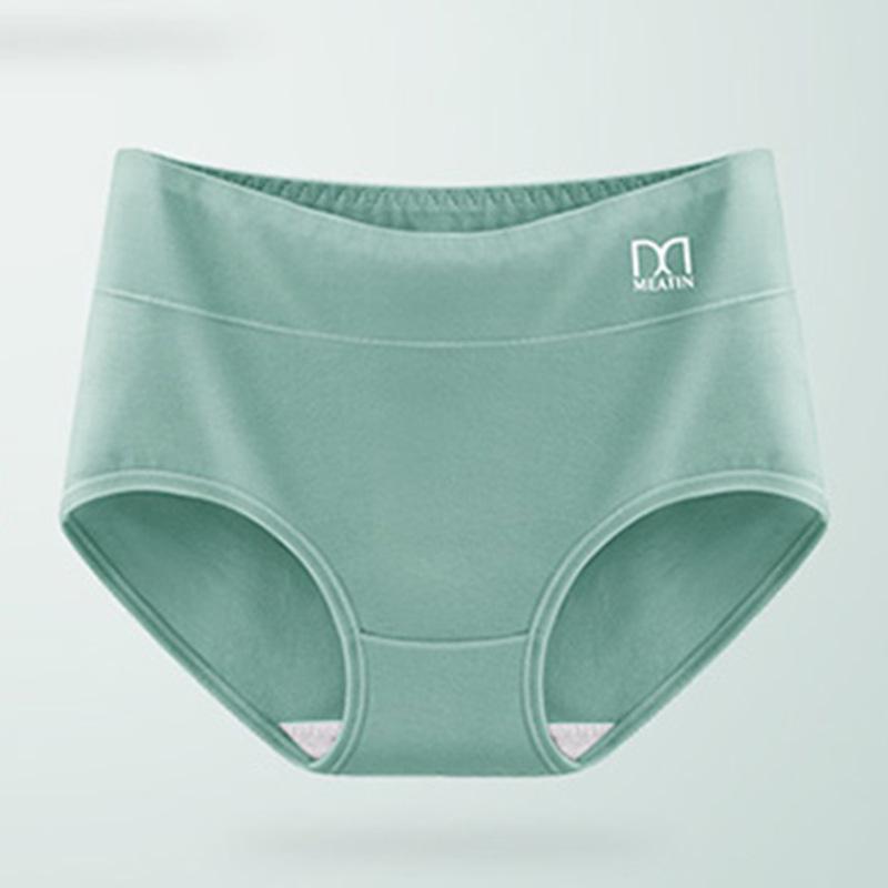 Four Seasons Mei Ya High Waist Cotton Women's Panties - Antibacterial Crotch, Hip Lifting, Abdomen Shaping Triangle Design.