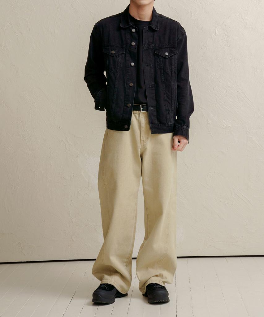 DENMADE Den06391 Beige Fade Out Pants [Curved Extra Wide Fit]