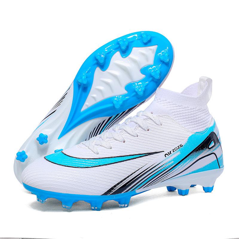 High-Top Football shoes for men and women broken nails artificial lawn spikes youth leather competition training shoes