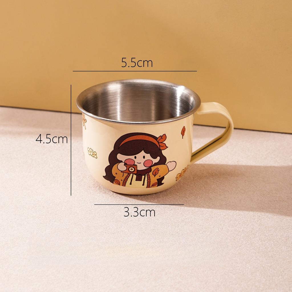 Food Grade 316L Stainless Steel Kids Cup Open Top Drinking Mug for Baby Toddler Training Cup BPA Free Durable Lightweight