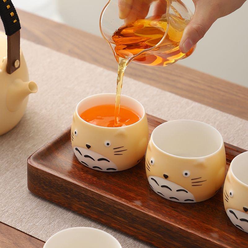 Hand-painted Cartoon Ceramic Teacup Japanese Household Cute Tasting Tea Cup Personal Cup Kung Fu Tea Set