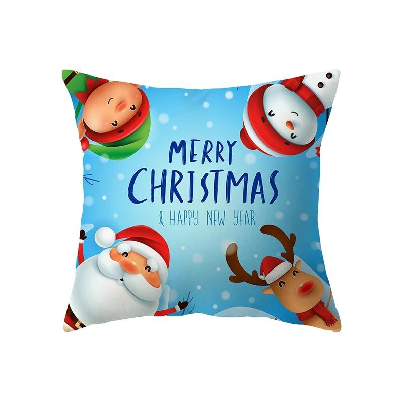 Christmas Themed Pillowcases Car Accessories Office Santa Claus Living Room Sofa Home Pillowcases