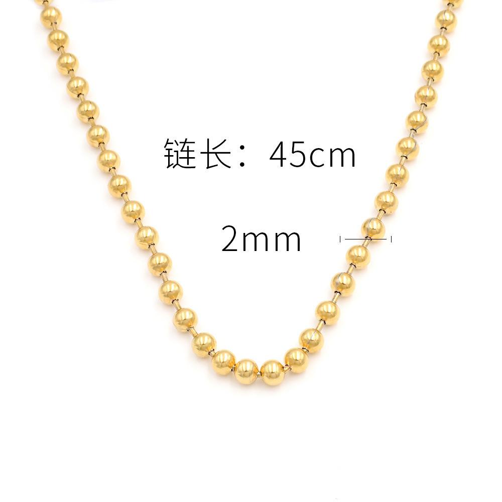 Wind Persönlichkeit Einfache Titanstahl Halskette 18K Gold Vakuum Beschichtet Kubanische Kette Schlangenknochen Kette