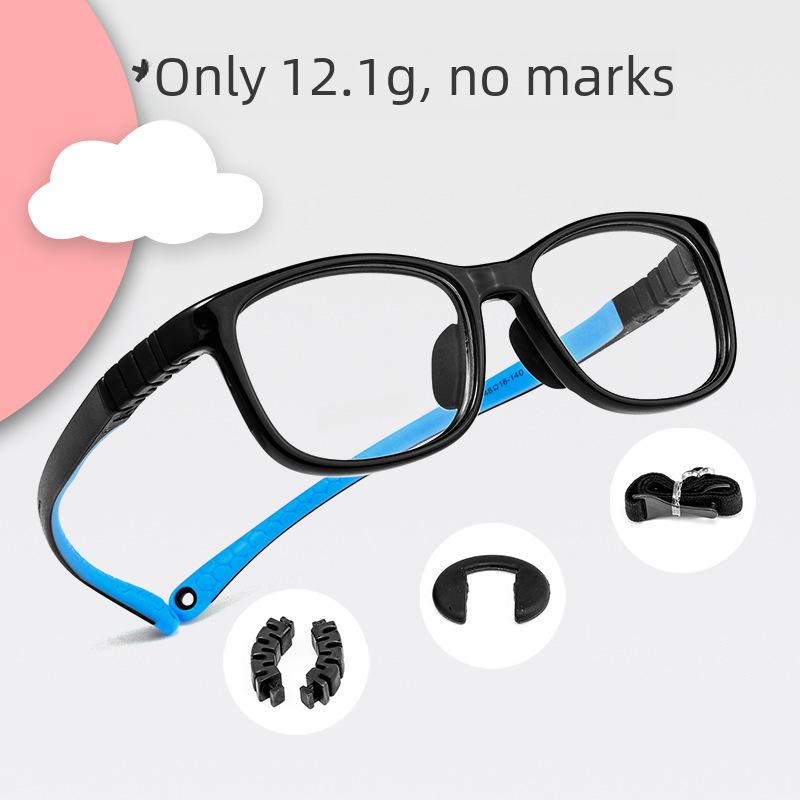 Children's Ultra-Light Silicone Myopia Glasses Frame 9017ET - TR Material, Small Frame for Boys and Girls