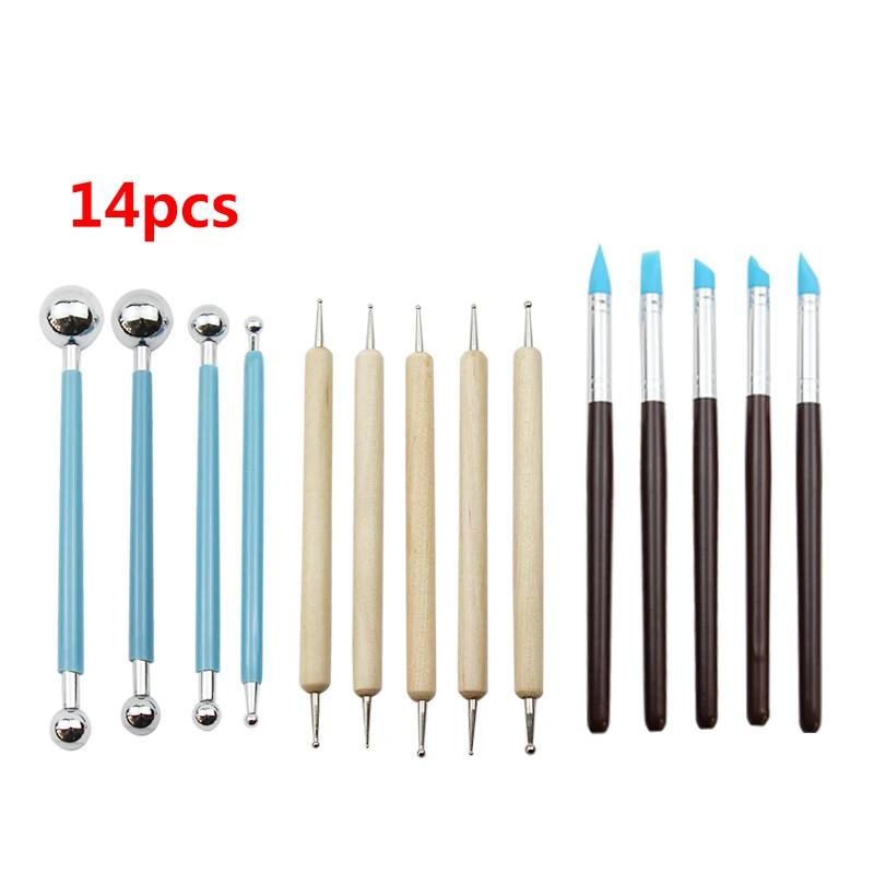 Ensemble d'outils de sculpture pour argile de poterie Ensemble d'outils de sculpture en céramique Formeurs pour cire et polymère Outil de modelage Kit de sculpture d'argile