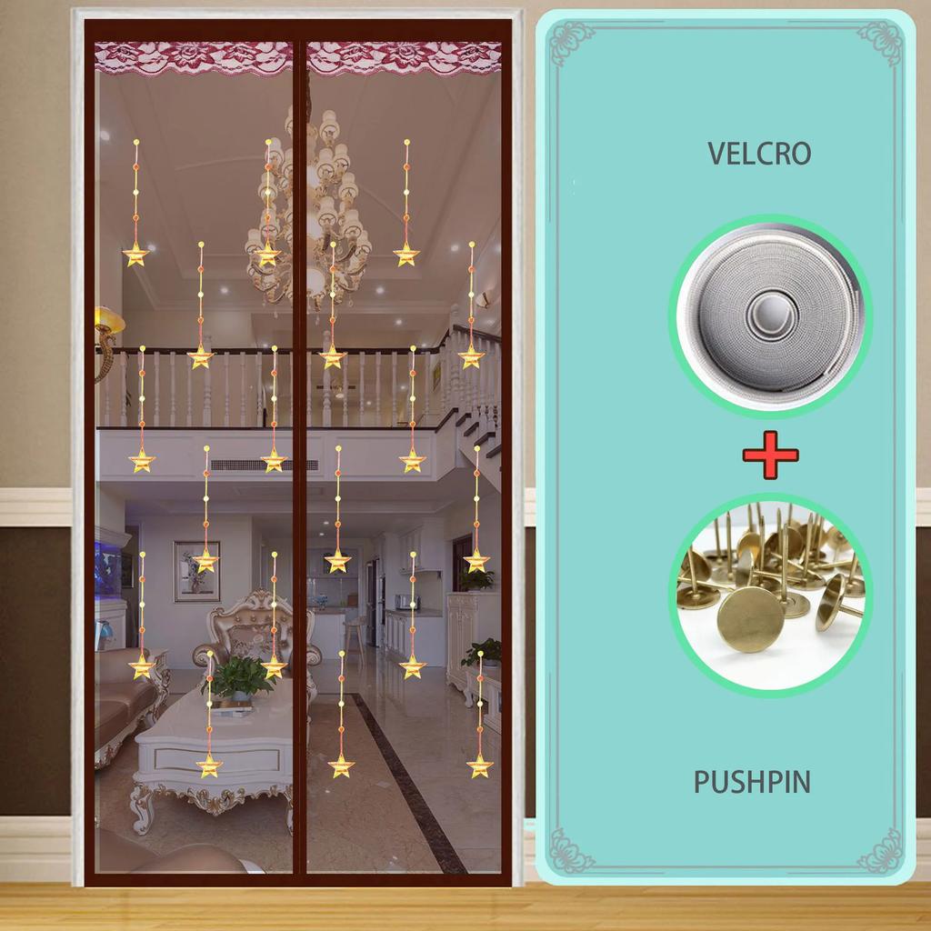 Door Curtain Summer Anti-mosquito Household Magnetic Screen Door Screen Magnet Pair Suction Partition Curtain Free Punch