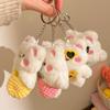 Adorable Blush Bunny Plush Keychain - Cute Cartoon Doll Pendant & Souvenir Gift.