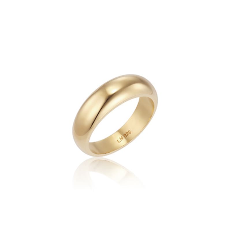 LUNNE Silver 925 Dipper Dome Ring S #LSR33