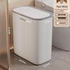 Compact Bathroom Corner Trash Can with Press-Down Lid