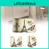 Butterfly Tower Bath Mat Set Polyester Non Slip Absorbent Rug For Bathroom Decor