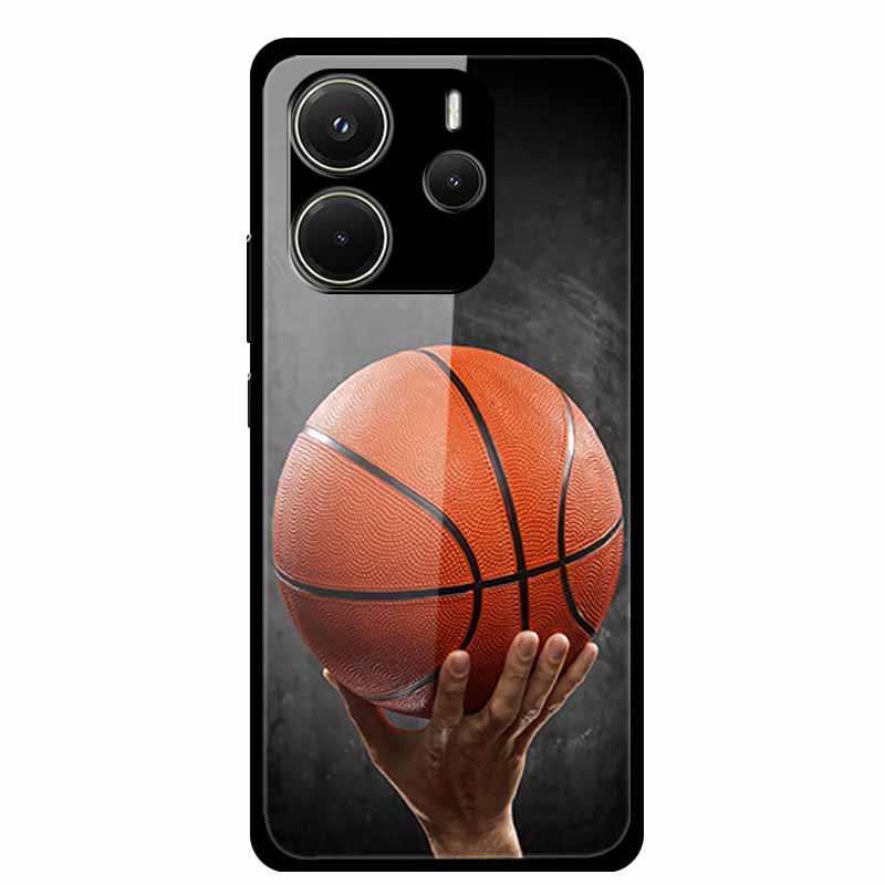 For Redmi Note 14 4G Phone Case Note14 Coque Hard Tempered Glass Back Cover For Xiaomi Redmi Note 14 5G Case Shell Soft Bumper