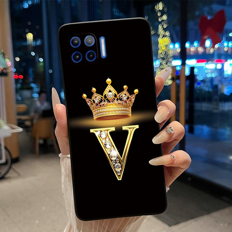 Initial Letter Couple Crown Phone Case For Motorola Moto G 5G Plus Bumper Silicone Black Case Protective Shockproof Soft Cover