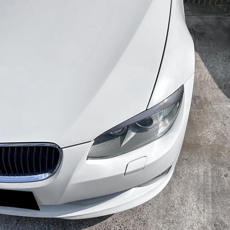 Glänzende Scheinwerferblenden Augenlider 2 Stück für BMW E92 E93 3er 325i 330i 330d 335i 335d Vor-LCI 3D Aufkleber Autozubehör