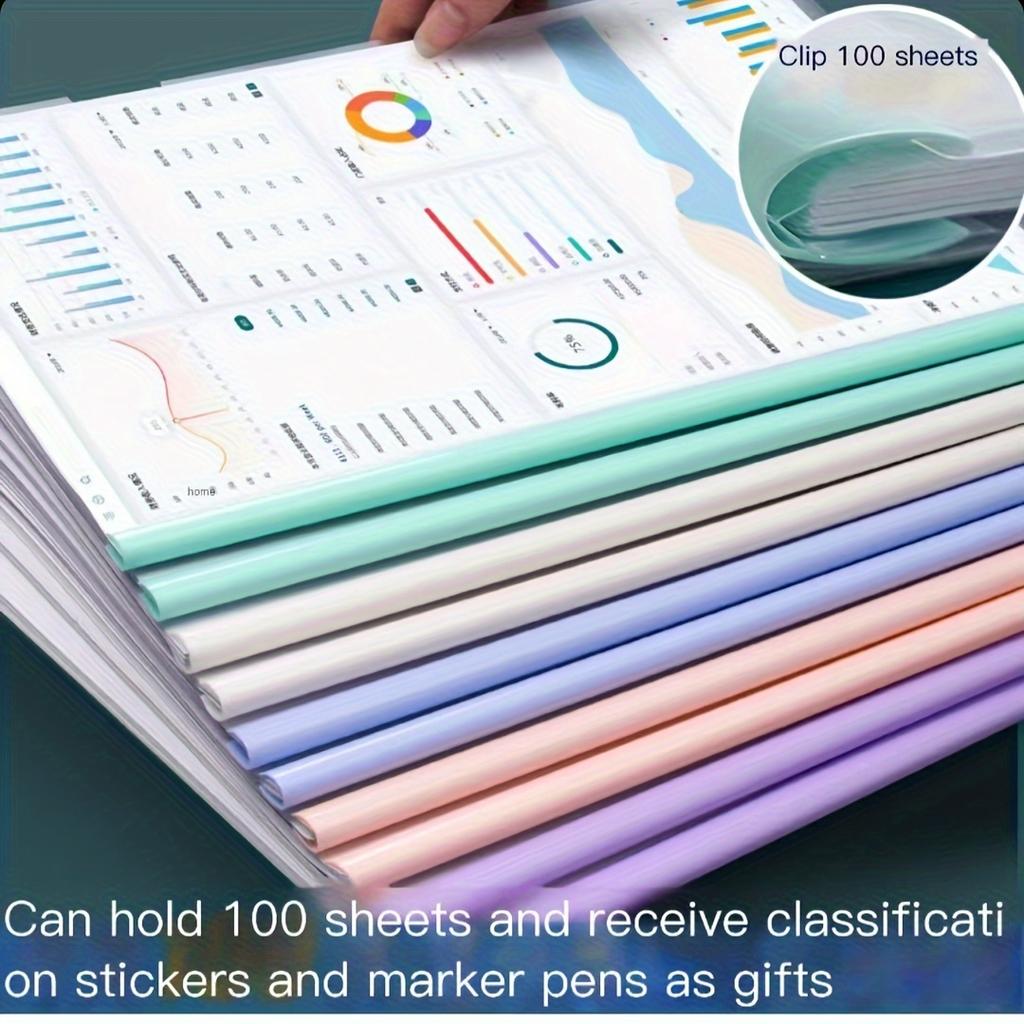 Durable A4 Pull-Out File Folder - Transparent, Thickened Document Organizer for Office Supplies