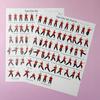 2Pcs Tai Chi Exercise Chart, 10 Form Mirror Image Poster, Move Guide for Beginners Seniors, Tai Chi Training Reference Wall Art