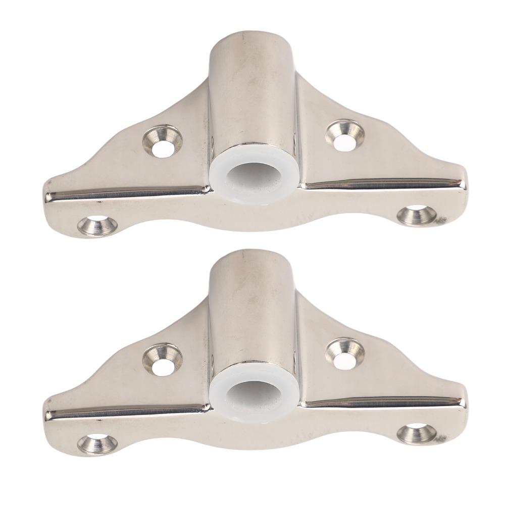 2PCS 1/2in Oarlock Socket Polished Finish Oarlock Support Bracket Row Lock Socket Boating Equipment