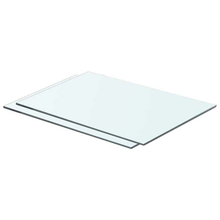 VidaXL Panneaux d'étagère 2 pcs Verre Transparent 50 x 30 cm