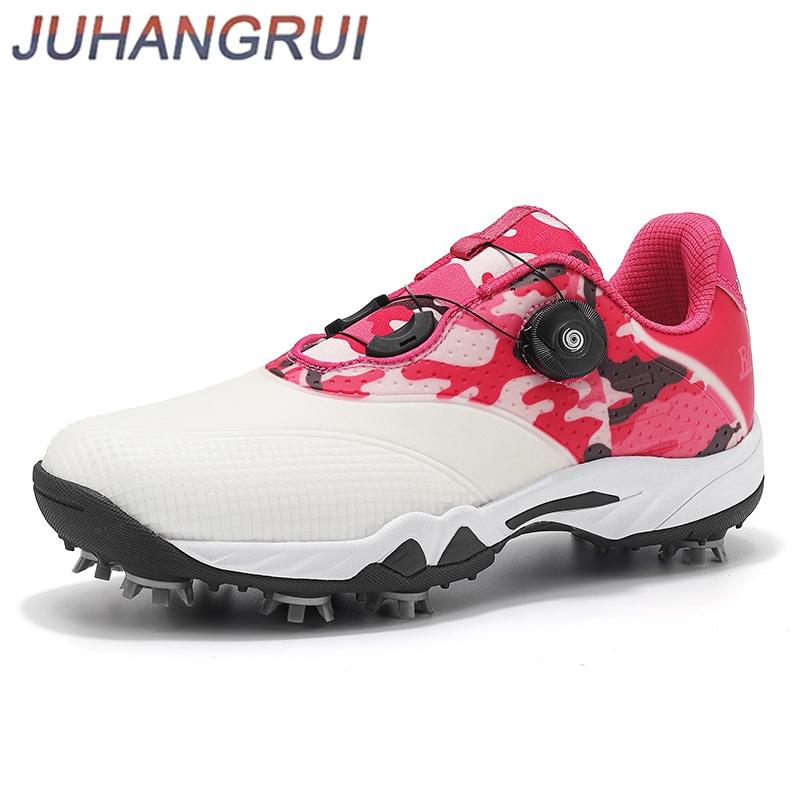 Professionelle Herren-Golfschuhe Fester Knopf Freizeit-Wettkampf-Trainingsschuhe Atmungsaktiv Unisex-Golfschuhe mit Spikes