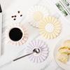 Silicone Daisy Trivet Mat, Large Heat-resistant Pot & Cup Coaster, High-grade Texture for Table Protection.