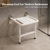 Wall-Mounted Shower Seat Space-Saving Bath Chair Sturdy for Elderly, Seniors
