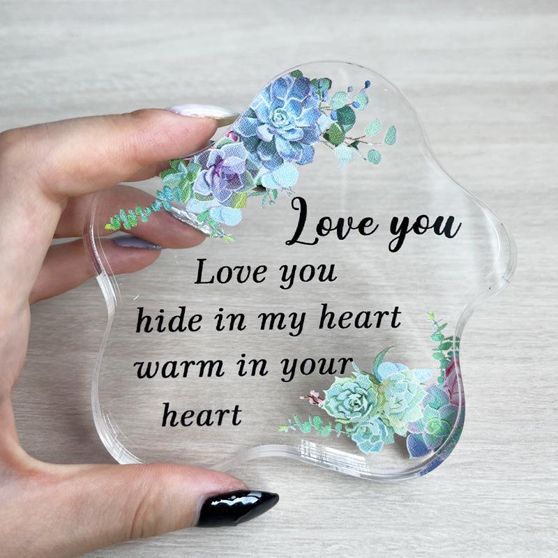 Valentinstag Muttertag Geschenk Schlafzimmer Wohnzimmer Dekoration Geformtes Acryl Ornament
