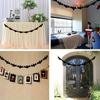 Halloween Party Decoration Garland with Bat Cutouts Hanging Banner for Indoor Outdoor Seasonal Festive Celebration and Event Decor