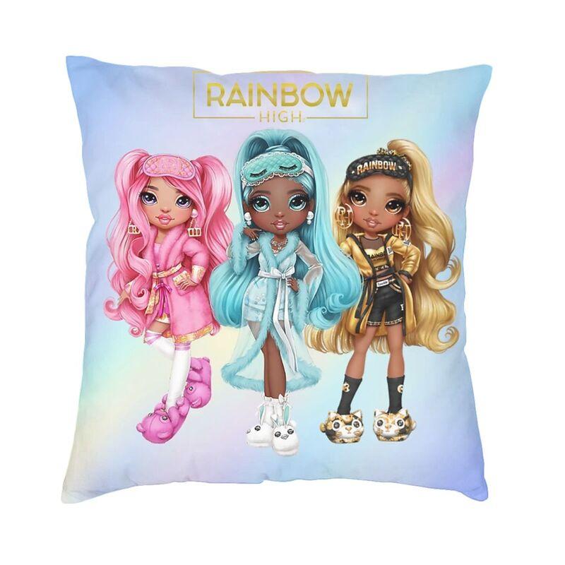 Luxury Rainbow High Slumber Party Dolls Sofa Cushion Cover Polyester Throw Pillow Case Home Decorative Pillowcase