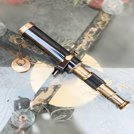 Tripod Brass Telescope With Adjustable Tripod Stand  Finish Table Top Brass Telescope, Gift For Dad, Valentine Gift
