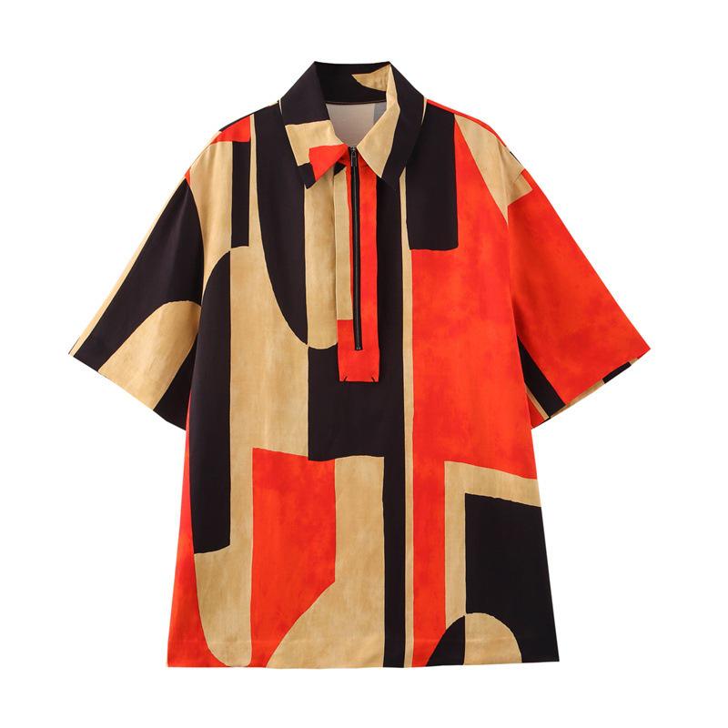 TAOP&ZA Women's Spring/Summer Fashion Print Shirt & Casual Pants Set