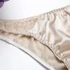 100% Mulberry Silk Sexy Silk Lace Underwear Breathable Low Waist Comfortable Antibacterial Briefs Lingerie Femme  Panties