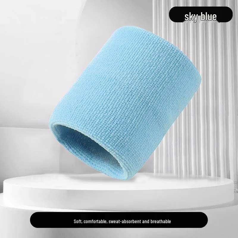 Colorful Cotton Sweat-Absorbent Sports Wristband for Fitness, Running, Basketball, and Badminton