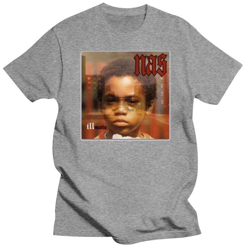 Мужская одежда Nas Illmatic Футболка Хип-Хоп Винтаж Рэп Ill Мерч Футболка Def Jam Nasir Jones Белая Модная Футболка Мужская Хлопок Бренд S