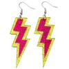 Fluorescent Shining Oil Gloss Magnetic Tape Retro Era Earrings Lightning Element Radio Women's Eye Catching Earrings Gift