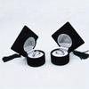 Velvet Ring Box Graduation Bachelor Cap Jewelry Packging Box Wedding Engagement Earring Box Graduation Gift Jewelry Organizer