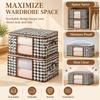 1Pcs Large Capacity Transparent Cotton Quilt Bags Home Use Visual Storage Bag For Moving Portable Folding Wardrobe Organizer Box