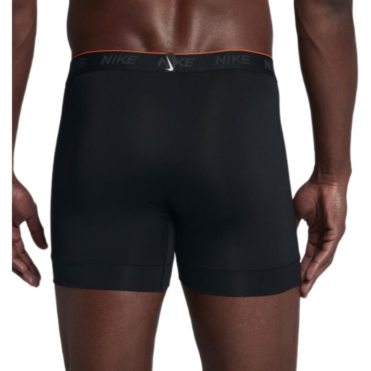 Nike Solid Color Logo Print Elastic Waist Underwear Set Of Two Men underwear Black AO1209-010