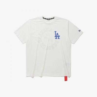 New Era Mesh T shirT La Dodgers Off whiTe