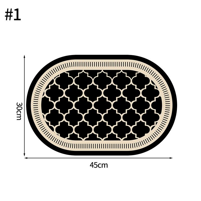 Rutschfeste Tischset Wasserdichte Essplatz-Tischset Bedrucktes Muster Untersetzer Hitzebeständige Esstischmatte Küchen-Esszimmer-Dekoration