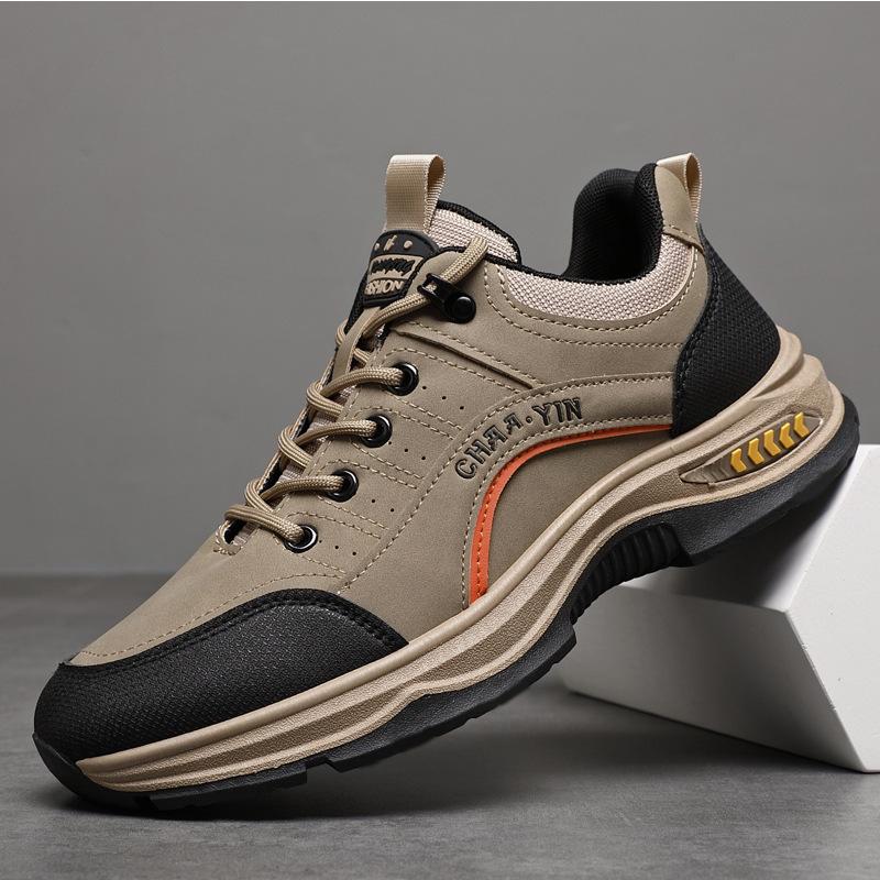Non-slip Men's Shoes New Breathable Outdoor Casual Shoes Soft Sole Wear-resistant Work Shoes Comfortable Lace-up Sports Shoes Men