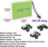 6.0V 2800mAh AA Rechargeable Battery with SM-2P Plug and USB Charging Cable – Compatible with TB141 TB142 DE37