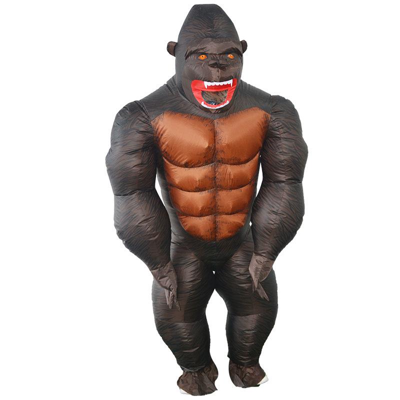 Nafukovací kostým gorily King Kong pro Halloweenskou párty a hraní rolí