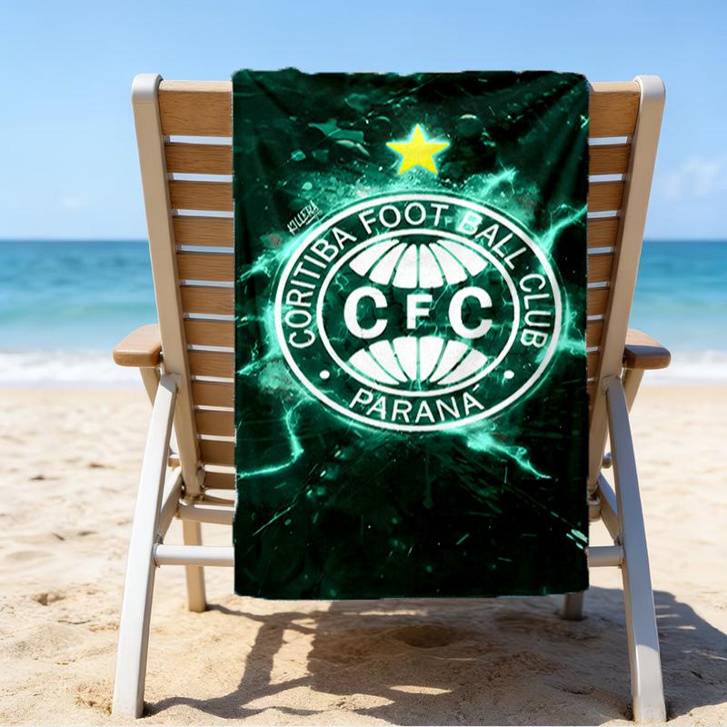 Cori-tiba Football Club Crest Printed Beach Towel, Super Soft Microfiber, Perfect Gift Birthday, for Pool, Beach, Travel, for Family and Friends