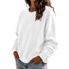 Women's Crewneck Sweatshirt Long Sleeve Color Casual Top for Everyday Wear